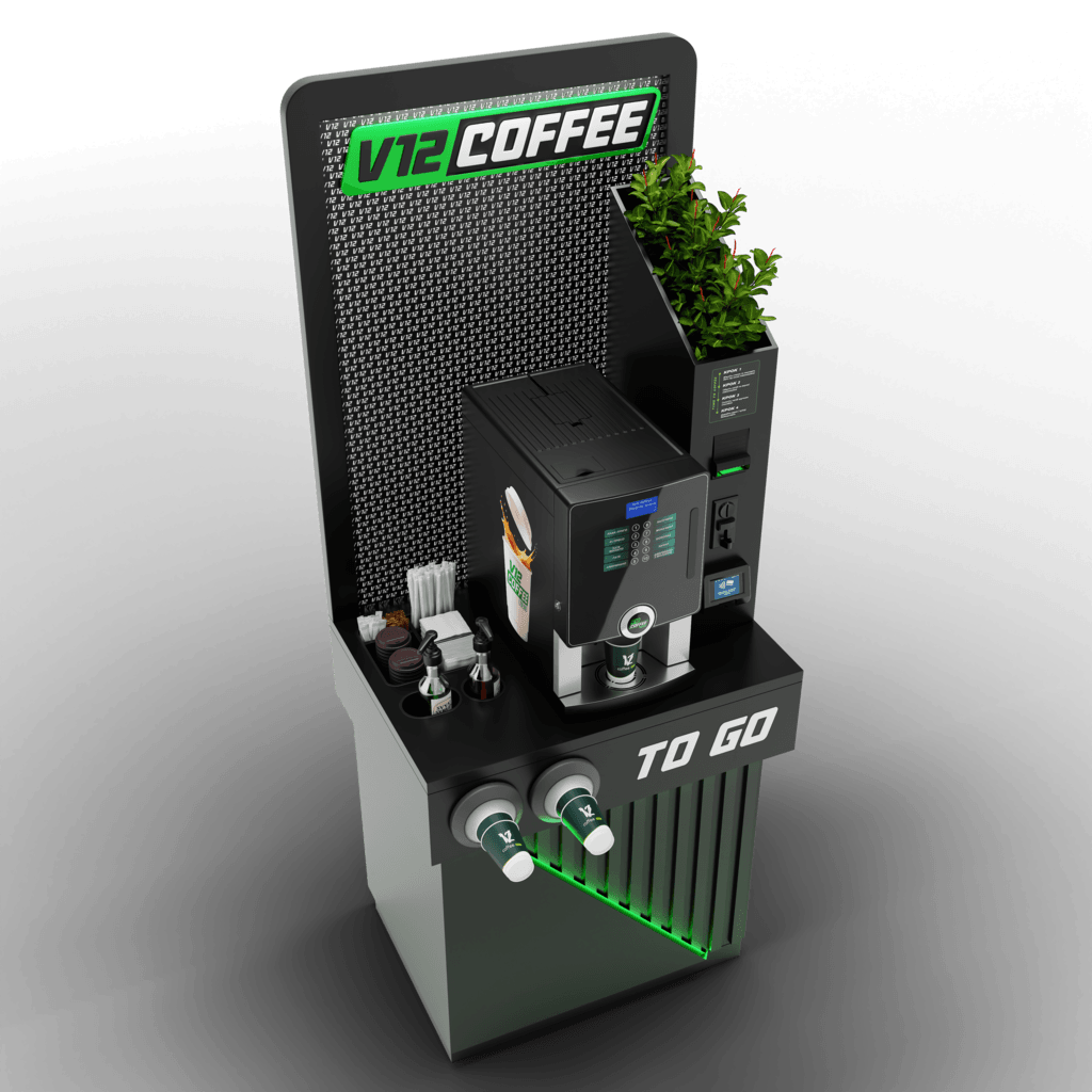 КАВ'ЯРНЯ САМООБСЛУГОВУВАННЯ V12 LIGHT RHEAVENDORS COMPACT eC